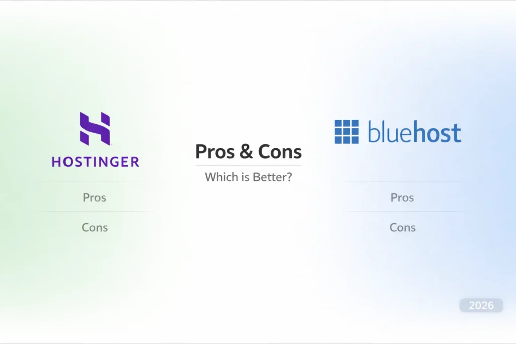 Hostinger vs Bluehost Pros and Cons